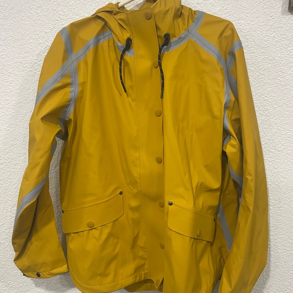 Yellow Women's Waterproof Hooded Jacket